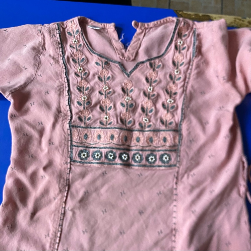 Delightful Pink Kids Blouse with Embroidery